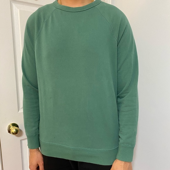 Jade Green Long-sleeve Crewneck - Picture 1 of 3